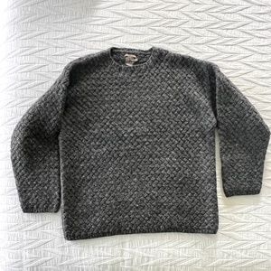 Vintage Calvin Klein CK Gray Hand Knit Sweater Large